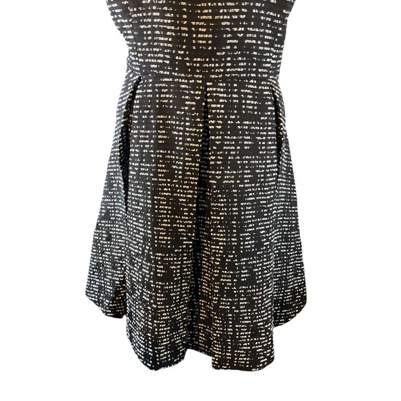 Nine West Black White Abstract Print Fit Flare Sleeveless Dress Large - Picture 13 of 13